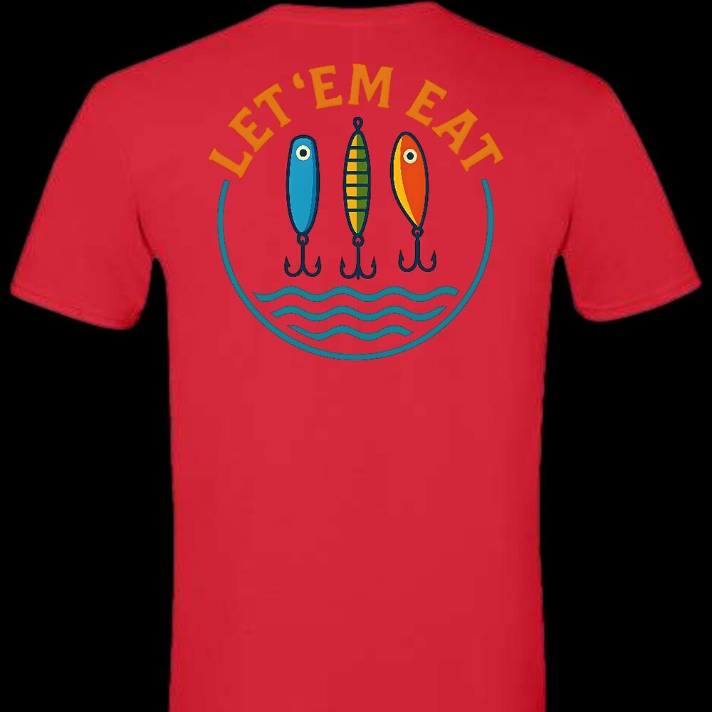 Salt Water Fishing Lures LET'EM EAT Short Sleeve T-Shirt